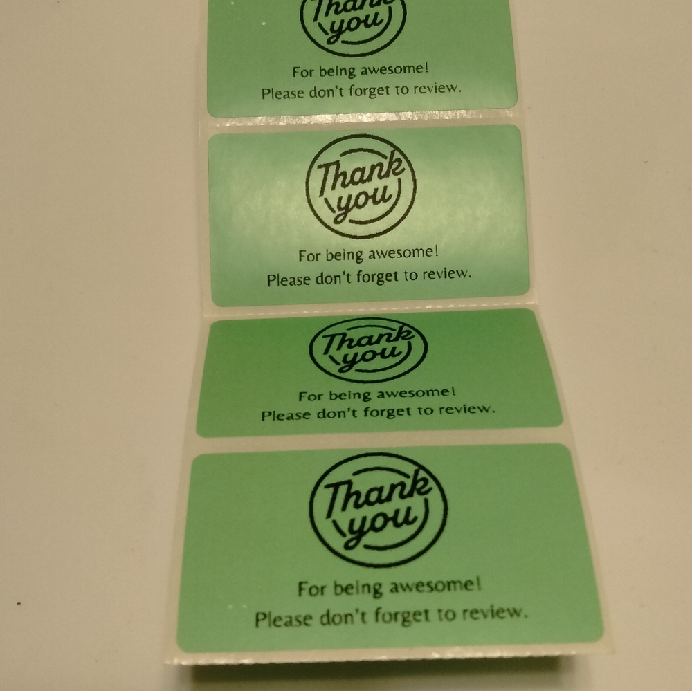💙100 Thank You- Shipping Labels Thermal Packaging Stickers 2.25"x1.25"💙